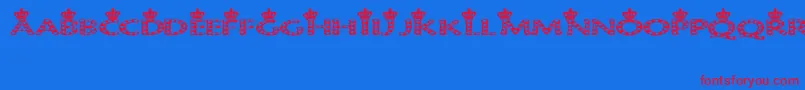 QueenOfHearts Font – Red Fonts on Blue Background