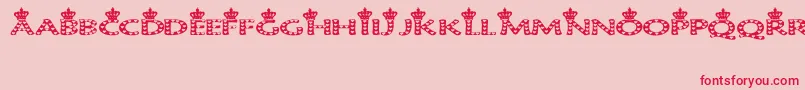 QueenOfHearts Font – Red Fonts on Pink Background