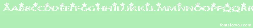 QueenOfHearts Font – White Fonts on Green Background