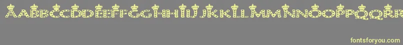 QueenOfHearts Font – Yellow Fonts on Gray Background