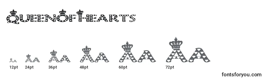 QueenOfHearts Font Sizes