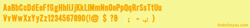 HalloeuroboyFreeForPersonalUseOnly Font – Orange Fonts on Yellow Background