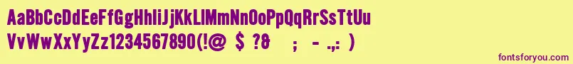 HalloeuroboyFreeForPersonalUseOnly Font – Purple Fonts on Yellow Background