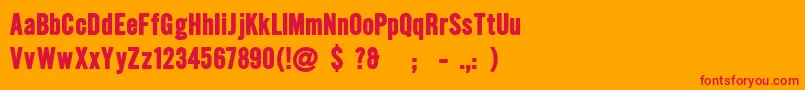 HalloeuroboyFreeForPersonalUseOnly Font – Red Fonts on Orange Background