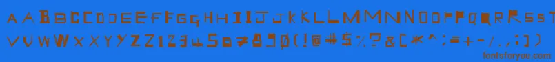 GeekSpeek Font – Brown Fonts on Blue Background