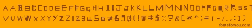 Fonte GeekSpeek – fontes marrons em um fundo laranja