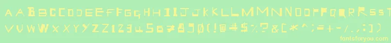 GeekSpeek Font – Yellow Fonts on Green Background