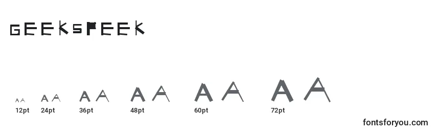 GeekSpeek Font Sizes