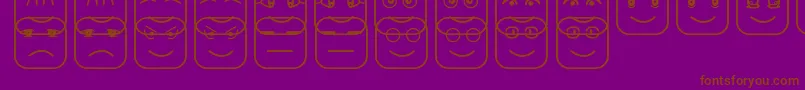 Lisätietoja CubeFaceSt-fontista CubeFaceSt-fontti – ruskeat fontit violetilla taustalla