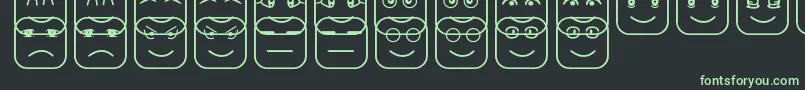 fuente CubeFaceSt – Fuentes Verdes Sobre Fondo Negro