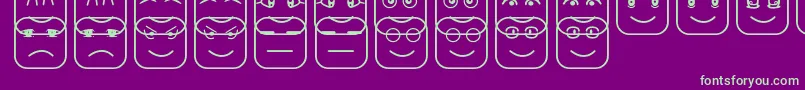 Подробнее о шрифте CubeFaceSt Шрифт CubeFaceSt – зелёные шрифты на фиолетовом фоне