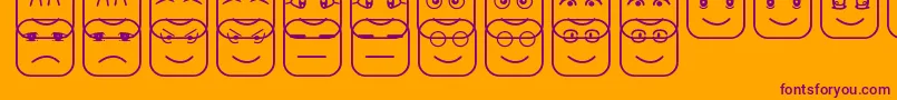 Шрифт CubeFaceSt – фиолетовые шрифты на оранжевом фоне