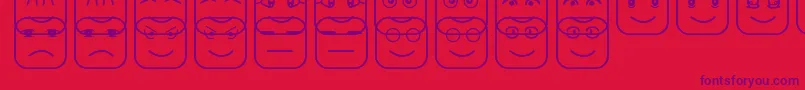 CubeFaceSt Font – Purple Fonts on Red Background
