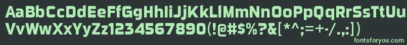 SuigeneriscdrgBold-fontti – vihreät fontit mustalla taustalla