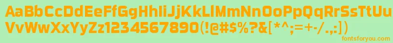 SuigeneriscdrgBold Font – Orange Fonts on Green Background