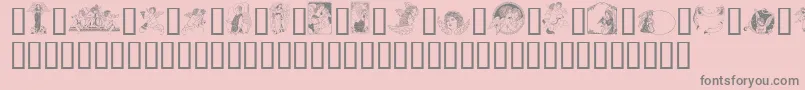 Fonte GeAngelsI – fontes cinzas em um fundo rosa