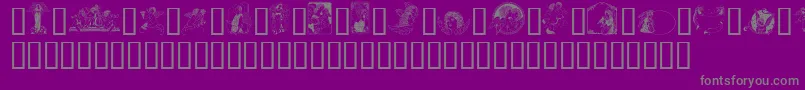 Fonte GeAngelsI – fontes cinzas em um fundo violeta