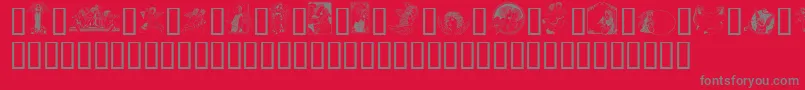 GeAngelsI-Schriftart – Graue Schriften auf rotem Hintergrund