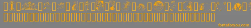 GeAngelsI Font – Orange Fonts on Gray Background