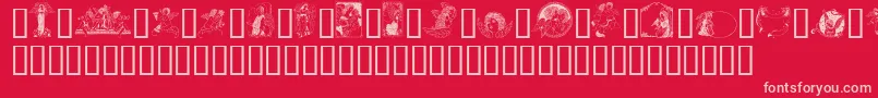 フォントGeAngelsI – 赤い背景にピンクのフォント