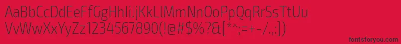 Шрифт Exo2Extralightcondensed – чёрные шрифты на красном фоне