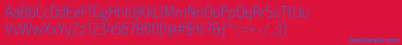 Exo2Extralightcondensed Font – Blue Fonts on Red Background