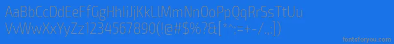 Exo2Extralightcondensed Font – Gray Fonts on Blue Background