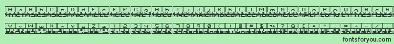 フォントBinaryt – 緑の背景に黒い文字