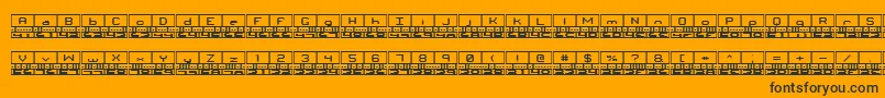 Binaryt Font – Black Fonts on Orange Background