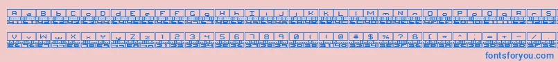 Binaryt Font – Blue Fonts on Pink Background