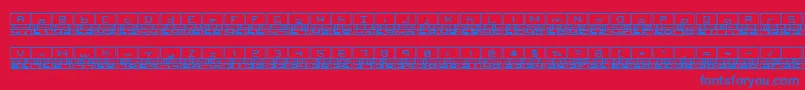 Binaryt Font – Blue Fonts on Red Background