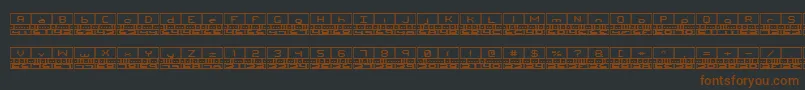 Czcionka Binaryt – brązowe czcionki na czarnym tle