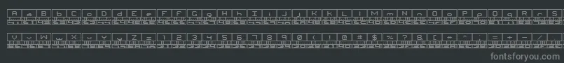 フォントBinaryt – 黒い背景に灰色の文字