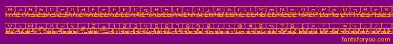 Binaryt Font – Orange Fonts on Purple Background