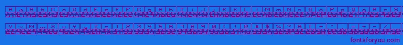 Binaryt Font – Purple Fonts on Blue Background