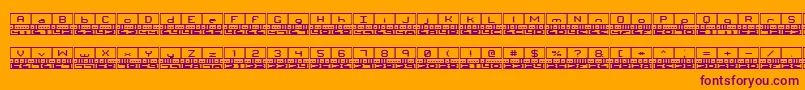 Шрифт Binaryt – фиолетовые шрифты на оранжевом фоне