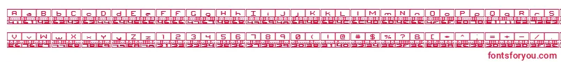 Binaryt Font – Red Fonts on White Background