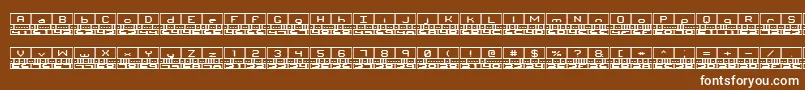 Binaryt Font – White Fonts on Brown Background