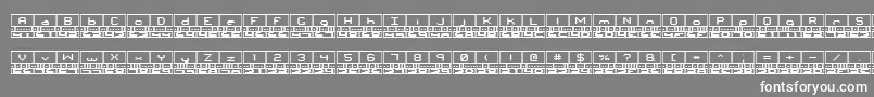 フォントBinaryt – 灰色の背景に白い文字