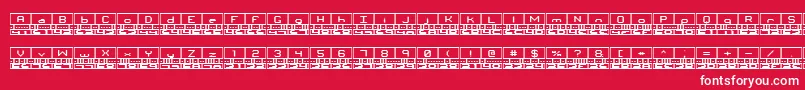 Binaryt Font – White Fonts on Red Background