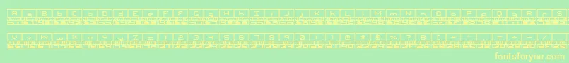 Binaryt Font – Yellow Fonts on Green Background