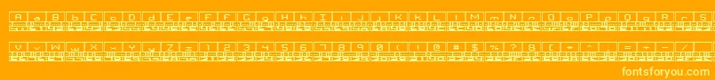 fuente Binaryt – Fuentes Amarillas Sobre Fondo Naranja