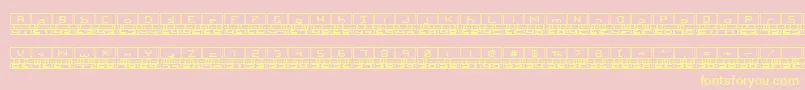 Binaryt-Schriftart – Gelbe Schriften auf rosa Hintergrund