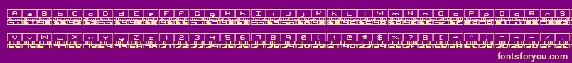 Binaryt Font – Yellow Fonts on Purple Background