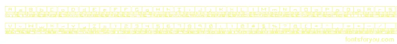 Binaryt Font – Yellow Fonts on White Background