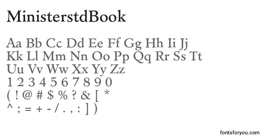 MinisterstdBookフォント–アルファベット、数字、特殊文字