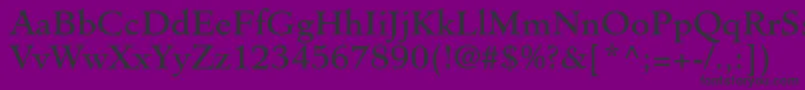 MinisterstdBook Font – Black Fonts on Purple Background