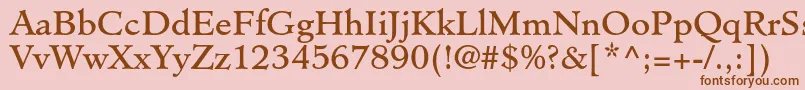 MinisterstdBook Font – Brown Fonts on Pink Background