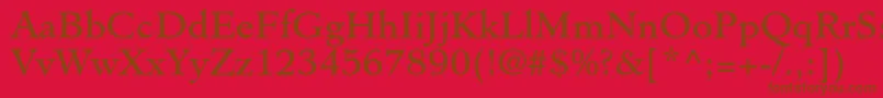 MinisterstdBook Font – Brown Fonts on Red Background
