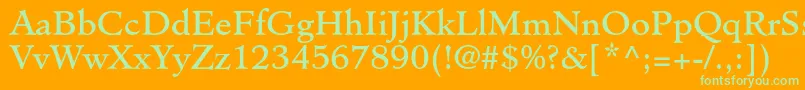 MinisterstdBook Font – Green Fonts on Orange Background